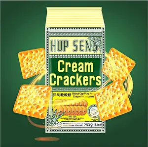 Hup Seng Cream Crackers, 428g (15.1oz), Light  and Crispy Snack, Halal