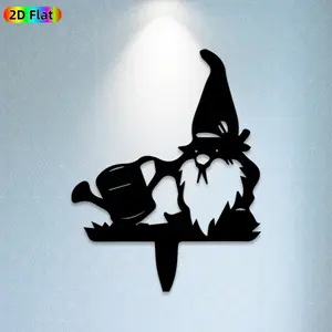 1pc Gnome Metal Wall Art,Gnome Statue Mural, Ideal Gift for Easter, Christmas, Garden Decor Enthusiasts, Weather-Resistant Metal Wall Decor Wall Sculptures, Perfect for Garden Wall & Fence,Gnome Enthusiasts