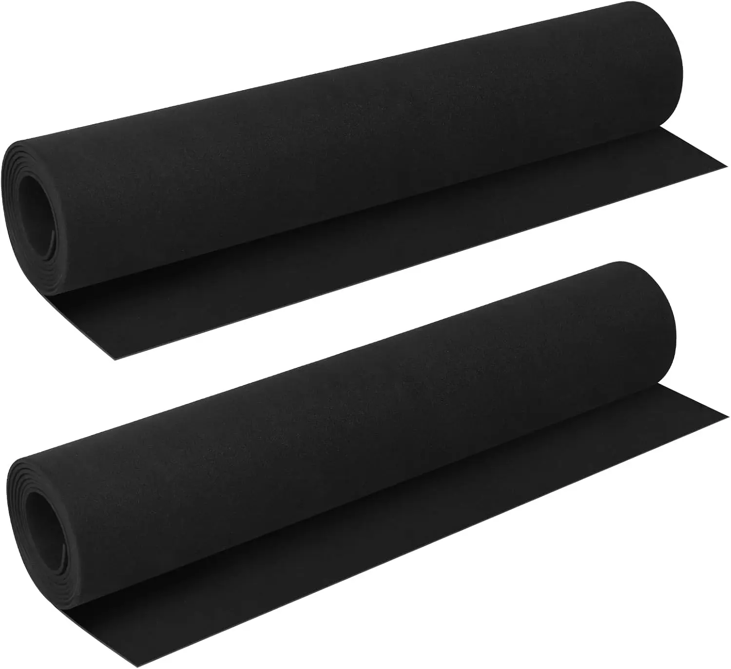 2 Pack EVA Foam Roll, 2mm Thick Black Cosplay Foam Sheet 13.5x49 in with High Density EVA Foam for Crafts Cosplay Modeling DIY Projects