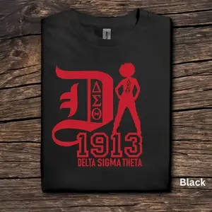Delta Sigma Theta T-shirt ,Red White Sisterhood Shirt, 1913 Graphic Tee, Greek Life Aesthetic T-Shirt