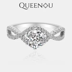 【841】1 Carat Synthetic Moissanite Infinity Radiance Ring