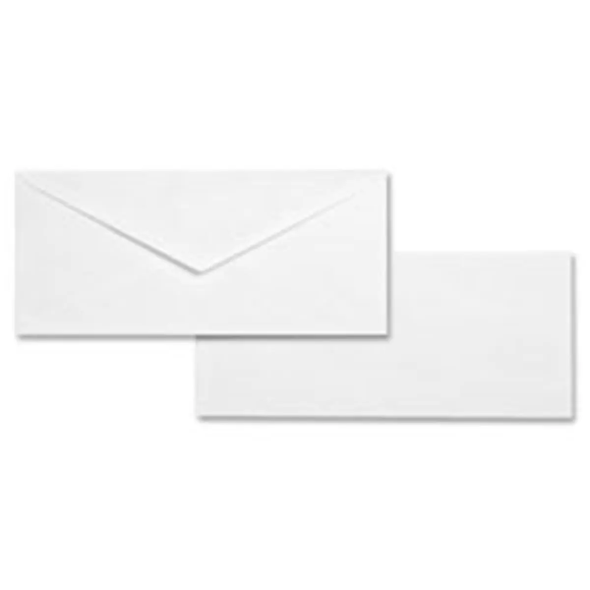 Business Source No. 10 Regular Paper Envelopes, 24 lb. WE Wove Stock, Fully Gummed Flaps, Diagonal Seams, 500-Count Box for Everyday Mailing, Paper Envelope
