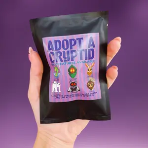 Keycap Fidget Keychain Blind Bag Featuring Cryptid Themed Charm