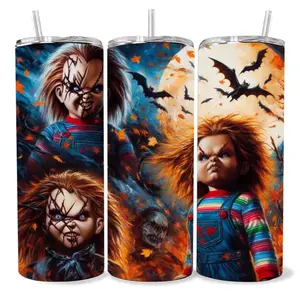 Chucky 20 oz Tumbler - BPA Free, stainless steel, Leak proof, durable, with clear lid