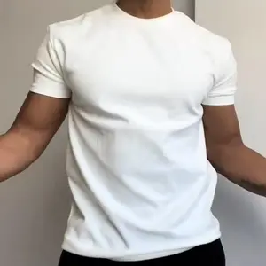 Cotton Solid Color Men’s Crew Neck Tees, Soft Comfy Gym Workout Casual Short-Sleeves Fit Daily Wear