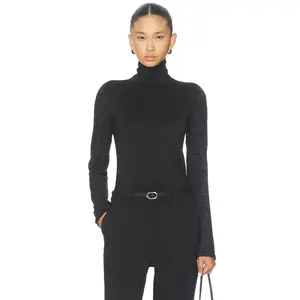 Lovers and Friends Bessi Turtleneck Sweater in Black Sparkle