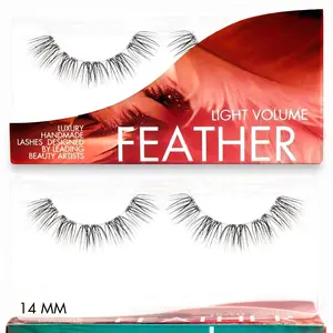 FEATHER Elevated - Light Volume Eyelashes Handmade Fluffy Yet Weightless Cosmetic Extensions for Natural Flutter Look