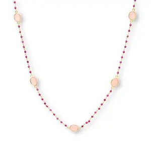 Connie Craig Carroll Jewelry Connie Craig Carroll Rose Quartz and Red Corundum Necklace