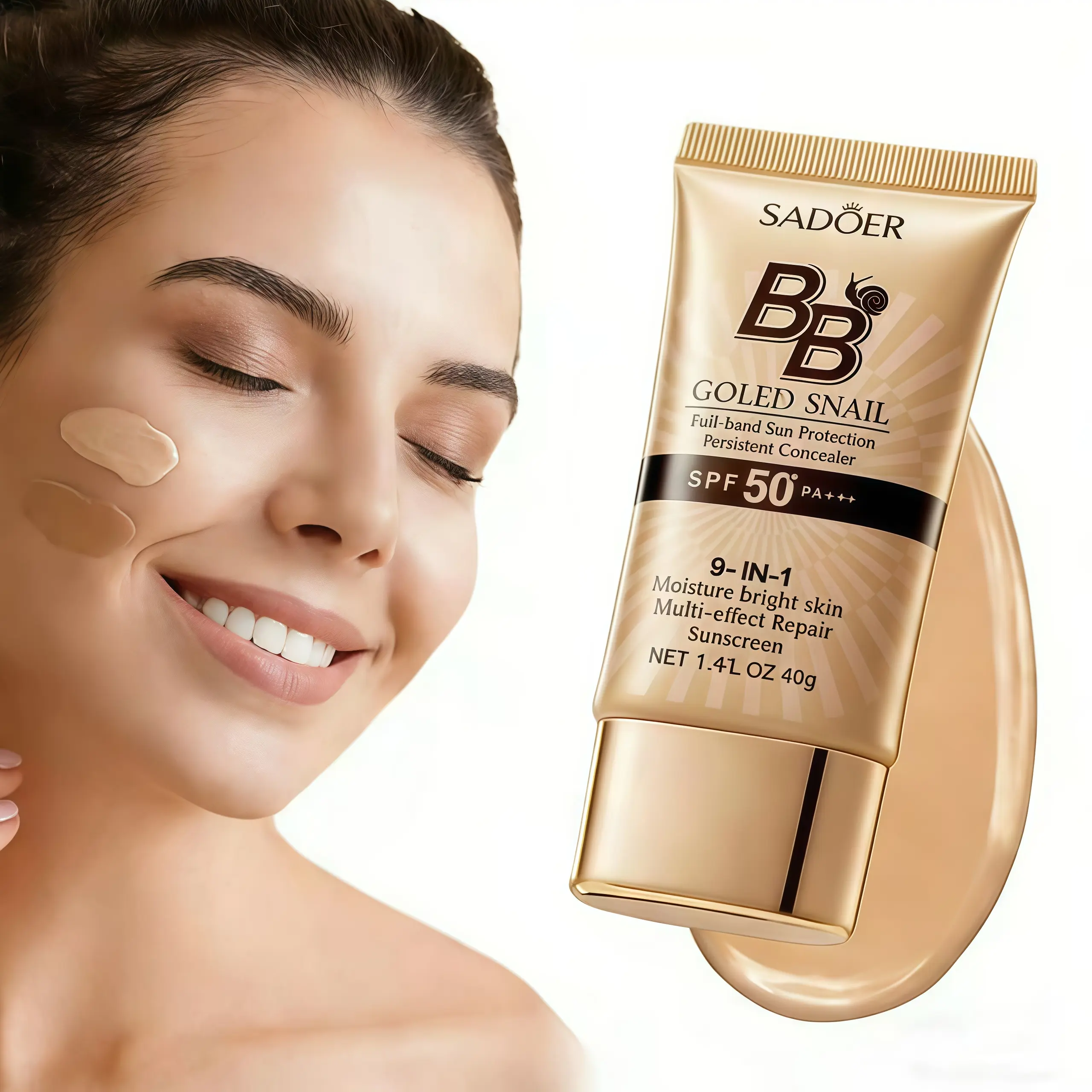 Snail BB Cream, High-Coverage Cosmetic for an Even Skin Tone & Natural Matte Finish - Hydrating Makeup for Beginners, Perfect Gift, Matte Makeup Cream, Moisturizing, Oil-Control, Full Cover, Water Proof, Tinted Bb Cream