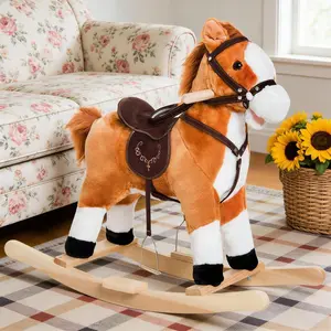 Animal Rocker,Kids Plush Toy Rocking Horse,Rocking Horse for Kids,Baby Horse Riding Toy,Child Rocking Horse Toy Gift for Birthday Children's Day