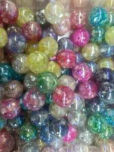 10pcs Auro Coated Multicolor Cute Fashion Drilled Beads, Perfect for Bracelets Bag Charms Car Hanging Decorations