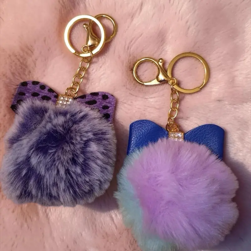 Keychain with two lip glosses