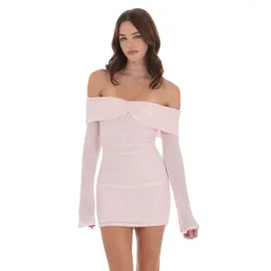 Sequin Off Shoulder Dress