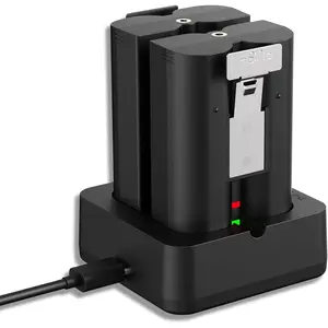 2-Pack Replacement Battery for Ring Doorbell - 7200mAh Rechargeable Camera Batteries with Charger Station for Ring Video Doorbell 2/3/3 Plus/4, Spotlight Cam, Stick Up Cam