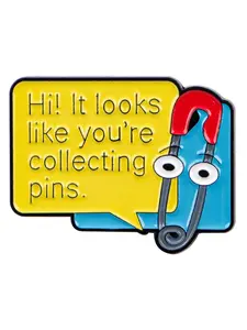 Hi!It looks like you're collecting pin" Cute Enamel Metal Pin Badge, Fun Paperclip Design Brooch, Unisex Fashion Accessory for Backpacks, Sweaters, Hats, Perfect Gift for Friends