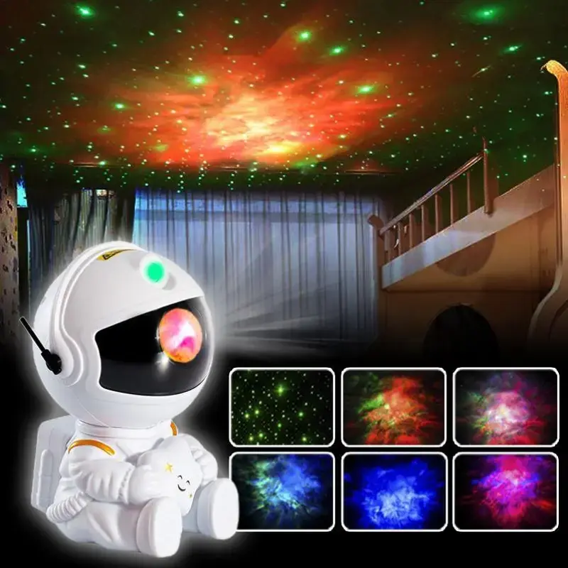Astronaut Star Design Night Light, USB Powered Desktop Starry Sky Light, Decorative Light For Home Bedroom, Living Room & Kids Room, Aurora Projector Lamp, Creative LED Lighting, Cool Lights, LED Lights Bedroom, LED Star Light, Led Decoration Lamp