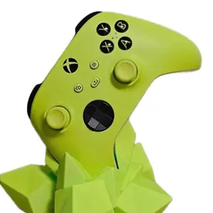 Crystal-Shaped Video Game Controller Display Stand - Green Controller with Unique Crystal Design for Gaming Enthusiasts
