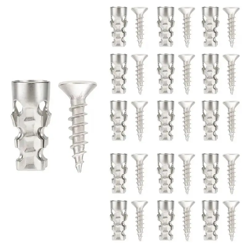 6x14mm Door Hinge Thread Repair Screws with 60-Pack Short Expansion Wall Anchors - Stripped Thread Fixer, Cabinet & Tile Hinge Mounting Fixing Tool (Father's Day Gift Option), Stripped Fixer