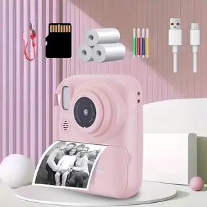 3-in-1 Instant Printer Digital Camera For Kids - Print Paper Can Sell Alone - Camera Game MP3 3-in-1, Instant Print Photos In 1 Second, Puzzle Games, 10x Digital Zoom, 1080P FHD Screen, Photography - 32G Card, Card Reader, USB Cable, Lanyard, Three