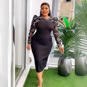 African Party Dresses for Women Plus Size Fashion Dashiki Ankara Lace Wedding Gowns Elegant Turkey Muslim Maxi Dress