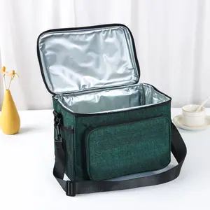 PicnicEssentials, Large Capacity Oxford Cloth Insulated Bag – Cooler for Work & Picnic, ThermalLunchBag, InsulatedToteBag