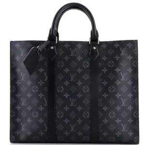Pre-owned Louis Vuitton Canvas Coated Tote Bags REBAG Sac Plat NM 24H Bag Monogram Eclipse Canvas by Rebag