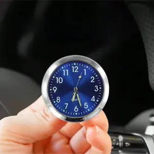 Car Dashboard Glow in The Dark Analog Clock, Stylish Mini Car Stick-on Dashboard Clock, Universal Car Decoration Accessory for Car Air Outlet