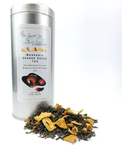 Mandarin Orange Green Tea| Real Mandarin Orange Dried Fruit Bits