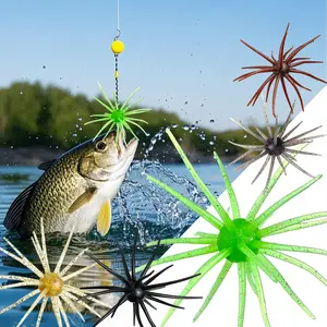 Fishing Lures for Freshwater – Realistic Sea Urchin Bait, Floating Artificial Fishing Lures with Lifelike Details, Durable Soft Bass Baits