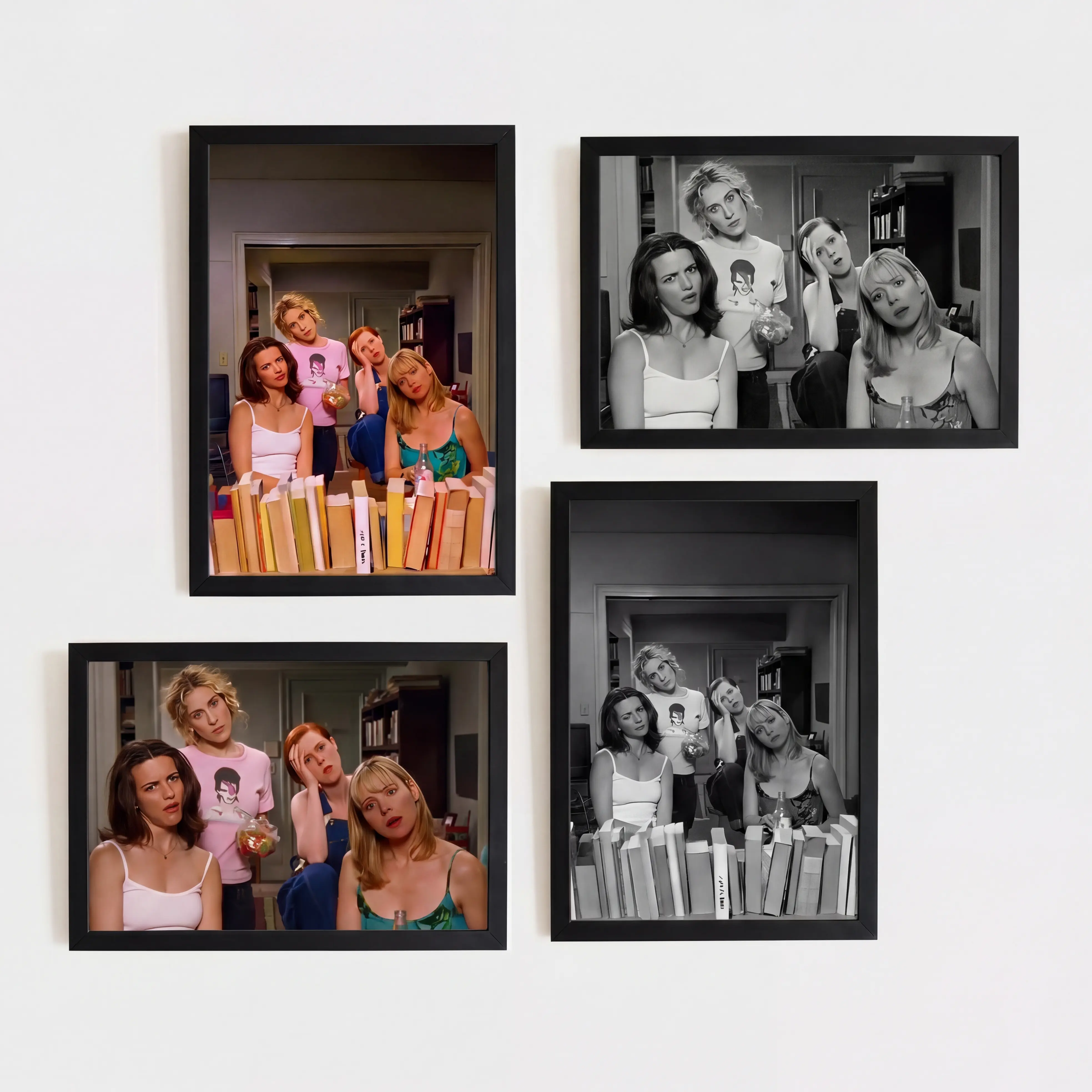 Vintage Girls Poster Retro 90s TV Show Wall Art Decor Bathroom Print Home Decorations