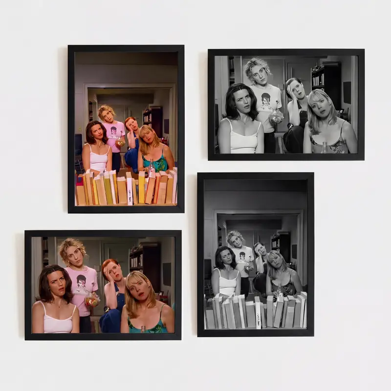 Vintage Girls Poster Retro 90s TV Show Wall Art Decor Bathroom Print Home Decorations