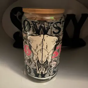 Yellowstone 16 Oz Glass Cup