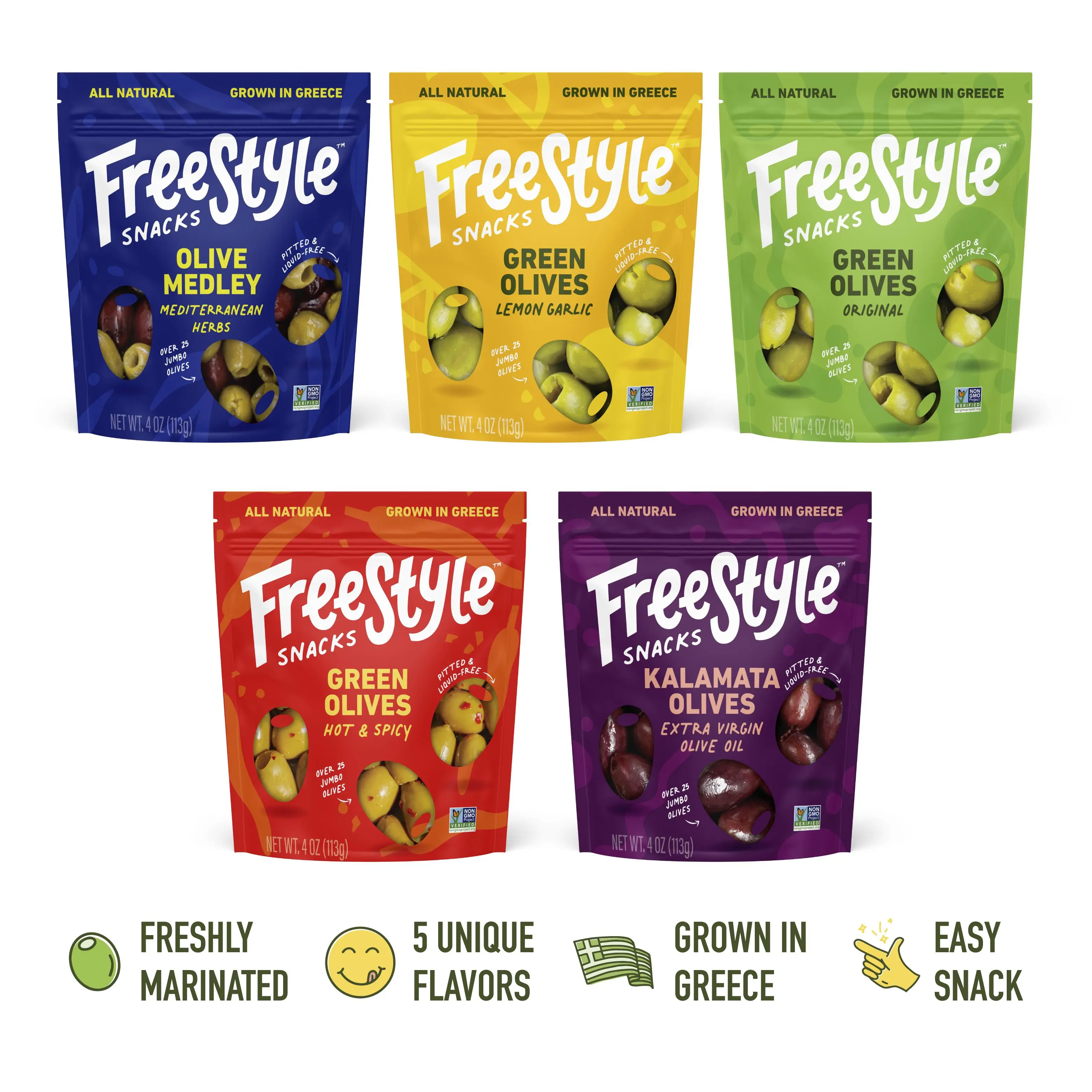 Variety Pack - 5 Bags - 4oz - 1 each flavor