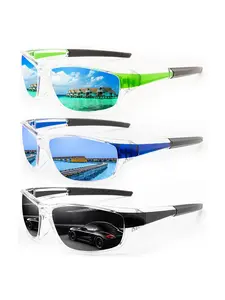 3 pairs Latest style pieced sports sunglasses for men and women, available in multiple colors for personalization. They offer UV400 protection, making them ideal for outdoor activities. Classic design that combines fashion and practicality.