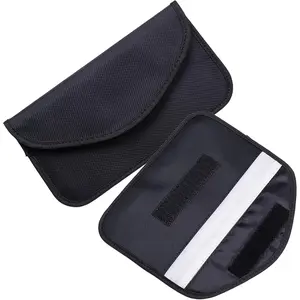 2 PCS Phone Faraday Bags, Anti-Tracking Anti-Theft Car Signal Blocking Pouch, Cell Phone Keyless Entry Fob Signal Shielding Bag, Universal for Most Cars