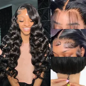 Bling Hair 13x6 Body Wave Lace Front Wigs Elastic Drawstring Glueless Wigs 100% Human Hair Wig For Women 180 Density 13x4 HD Transparent Lace Frontal Wigs Human Hair