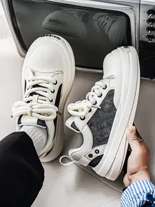 Men's Thick Sole Open Toe Derby Shoes, Casual Sports Sneakers, Student Board Shoes, Trendy Men's Footwear, Comfortable and Stylish