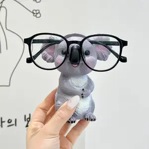 Koala Resin Ornaments, 1 Piece Creative Animal Design Eyeglasses Holder without Glasses, Desktop Ornament Desk Decor for Home Office