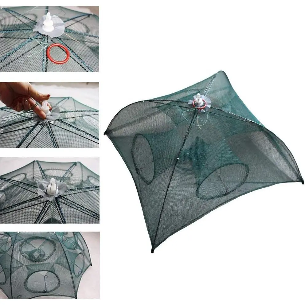 Foldable Fishing Bait Trap Cast Net Cage Cast Dip Cage for Fish Shrimp Minnow Crayfish Crab Bait Trap Cage