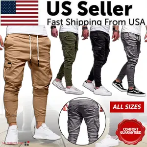 Men'S Casual Joggers Pants Sweatpants Cargo Combat Loose Sport Workout Trousers Does not apply