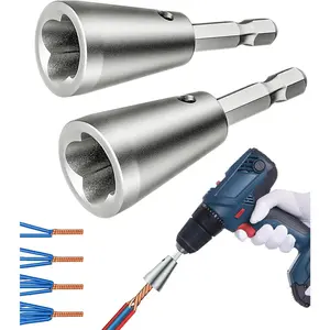 Wire Twister Tool for Drill, 2025 Upgrades Wire Twister Electrician Tool, Electric Wire Twisting Tool for Drill, 6MM Hex Shank Cable Quick Twisting for 9-22 AWG, Wire Stripping and Twisting Tool