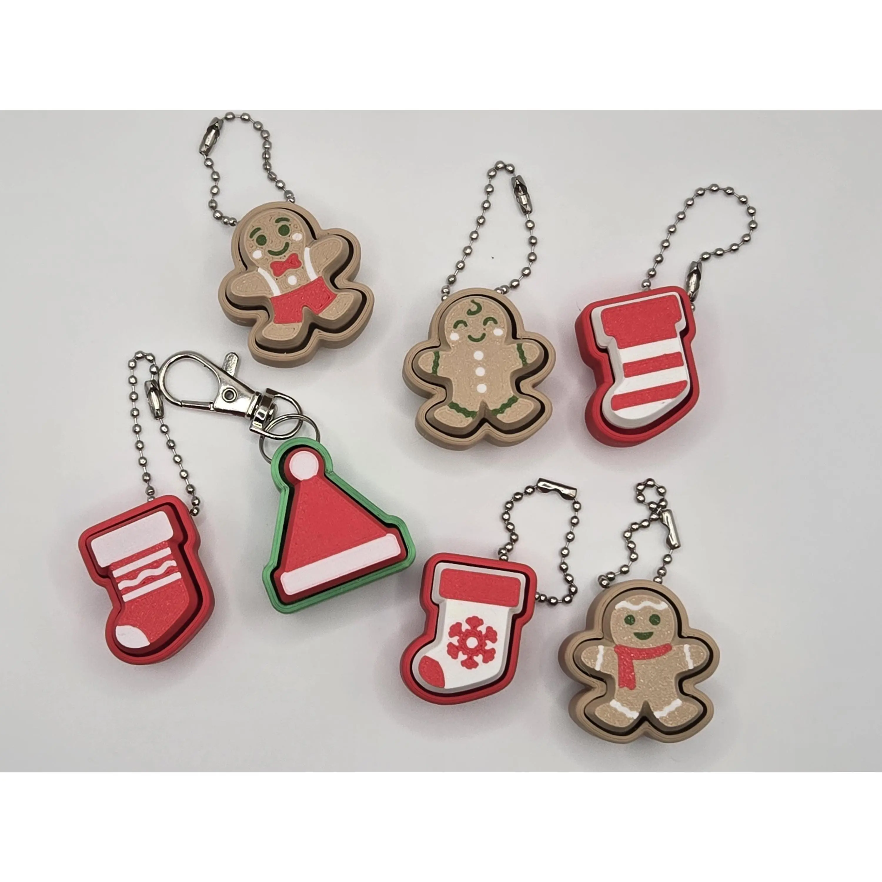 Christmas Clicker Fidget 3 Pack - ASMR - Gingerbread, Stocking, Santa Hat - Great Stocking Stuffer Gift