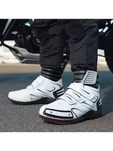 Motorcycle Shoes Anti-slip Off-road Racing Wear-resistant Motorcycle Rider Protective Shoes Reflective Gear Racing Cycling Boot