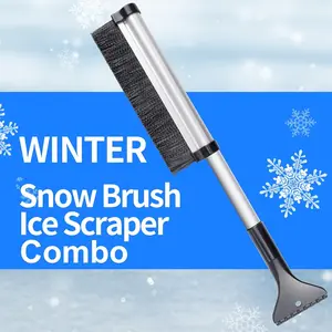 Retractable Snow Brush with Ice Scraper Car Snow Removal Tool Extendable Long Handle for Car Truck SUV Winter Driving Emergency Must Have