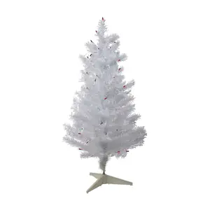 Northlight 3' White Iridescent Pine Christmas Tree