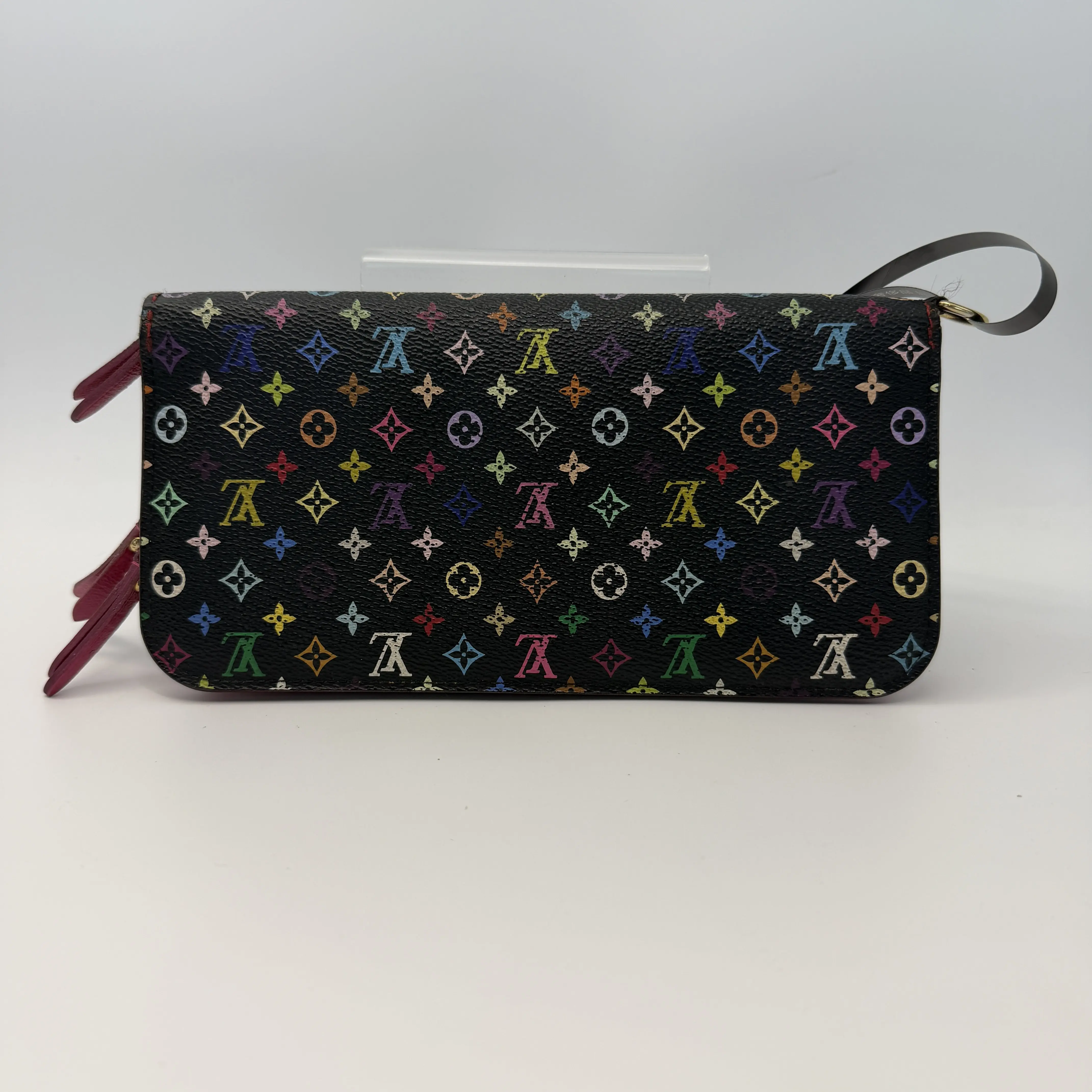 Pre-owned Louis Vuitton Black Multicolore Monogram Long Zip Wallet