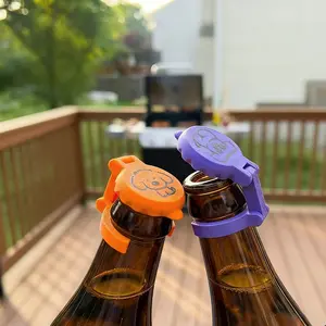 3Pcs Reusable Bottle Neck Marker Set, Wine & Beer Bottle Identifiers for Party Hosts, Home Gatherings & Beer Enthusiasts, Ideal Drink Distinguishers to Prevent Contamination & Dust