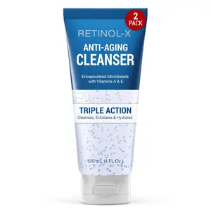 Skincare Retinol X Anti-Aging Cleanser 4 O.z. Tube Triple Action (2 Pack) Facial Exfoliant