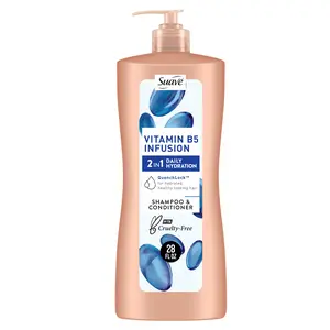 Suave 2-In-1 Shampoo & Conditioner, Moisturizing Vitamin B5 Infusion for Dry Hair, 28 Fl Oz Suave Brands Company LLC