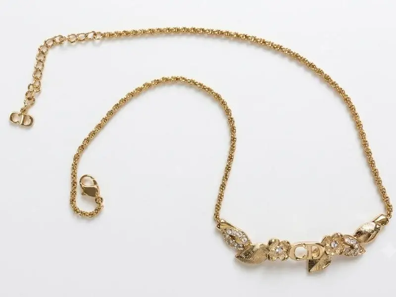 Pre-owned Christian Dior vintage gold necklace 4000012815278